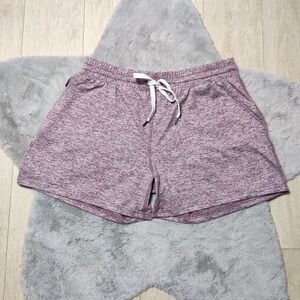 Pacific Trail Space Dye Heathered Purple Athletic Shorts Size Large